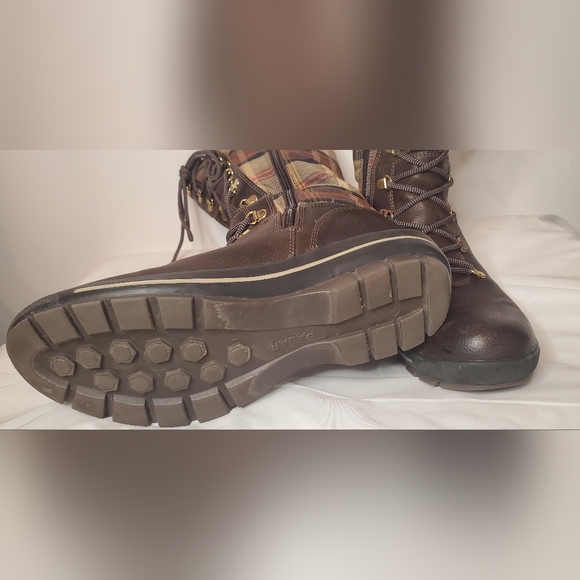 PAJAR -size 40/10-plaid boots -fur lined-fabric and leather-zipperup-laceup - Picture 10 of 15